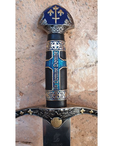 Espada De Juana De Arco Con Tabla De Madera Decorada