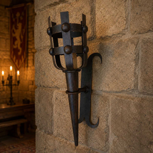 Aplique Pared Forja Medieval 46 Cm